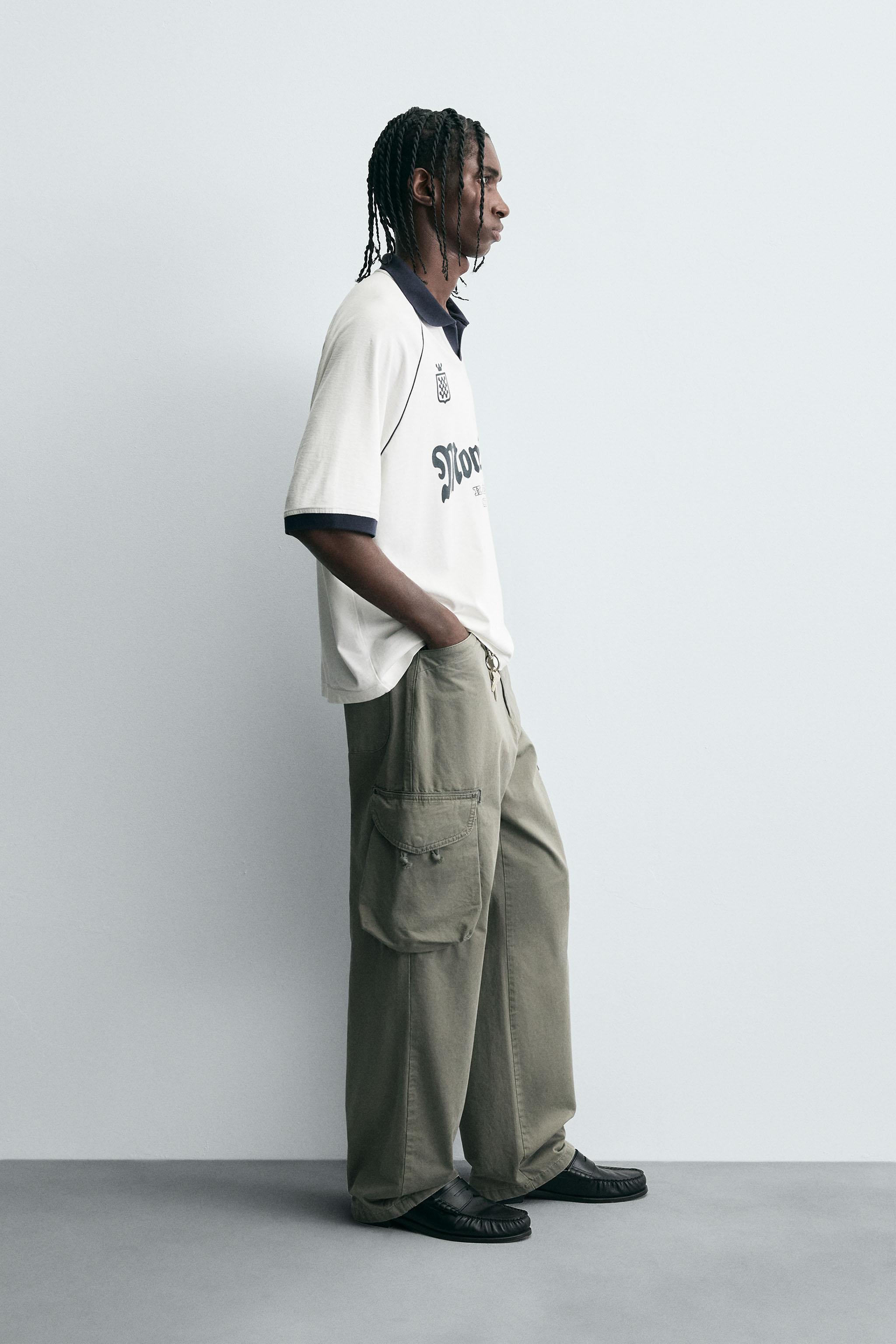 RETRO FOOTBALL PRINT POLO SHIRT